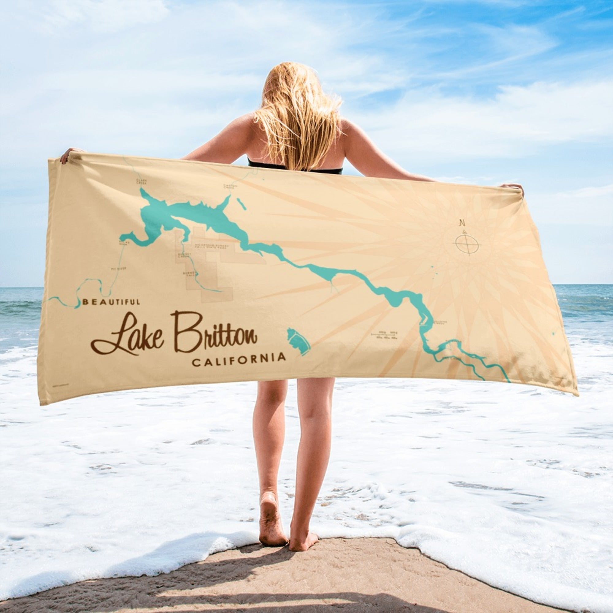 Lake Britton California Beach Towel