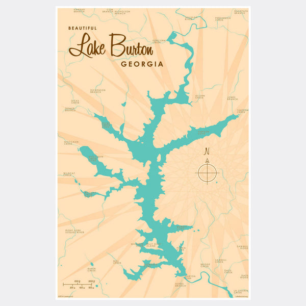 Lake Burton Georgia, Paper Print