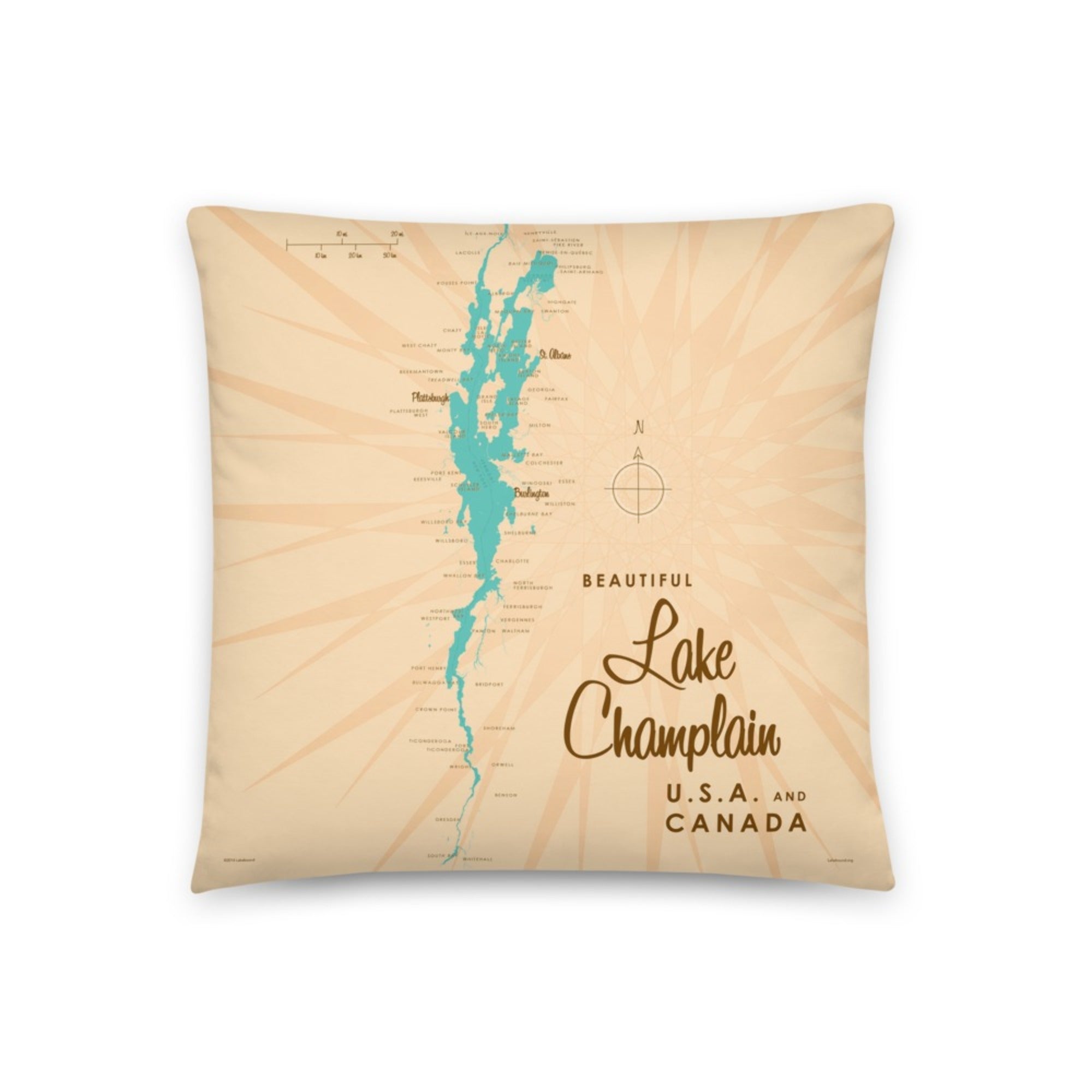 Lake Champlain New York Pillow