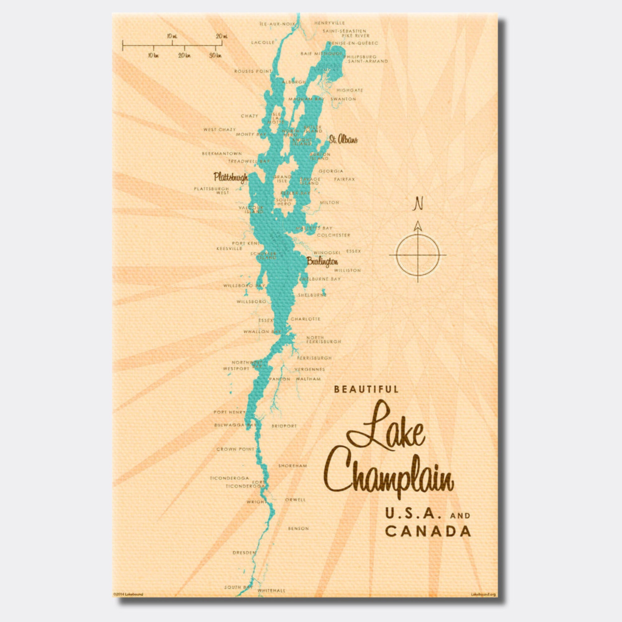 Lake Champlain New York, Canvas Print