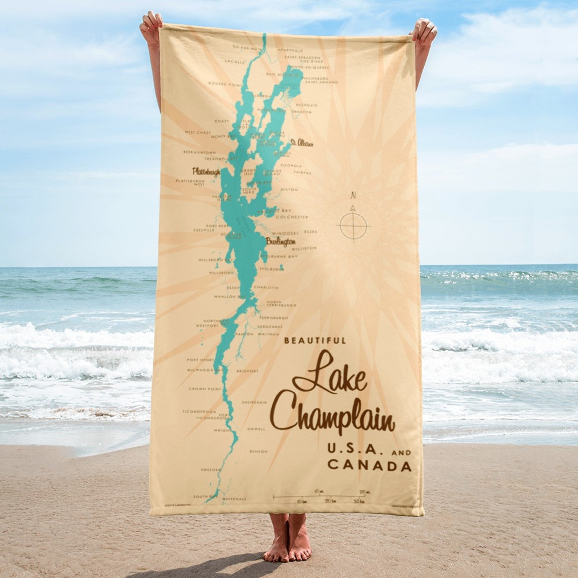 Lake Champlain New York Beach Towel