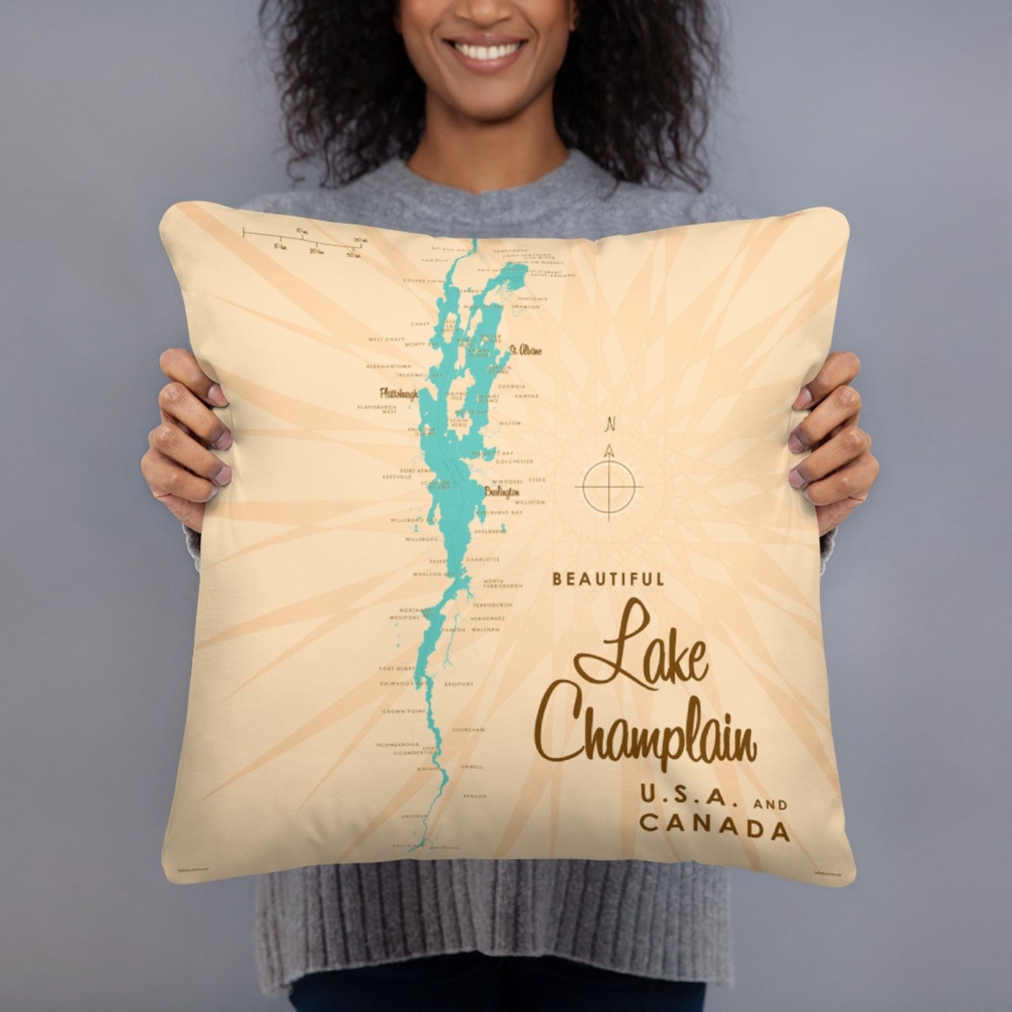 Lake Champlain New York Pillow