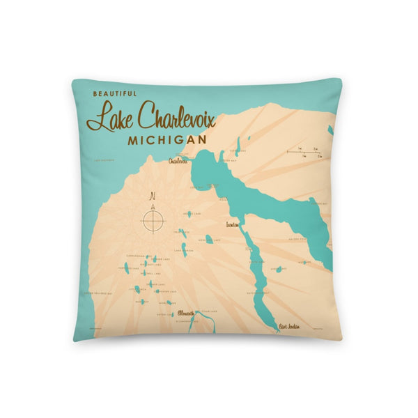 Lake Charlevoix Michigan Pillow