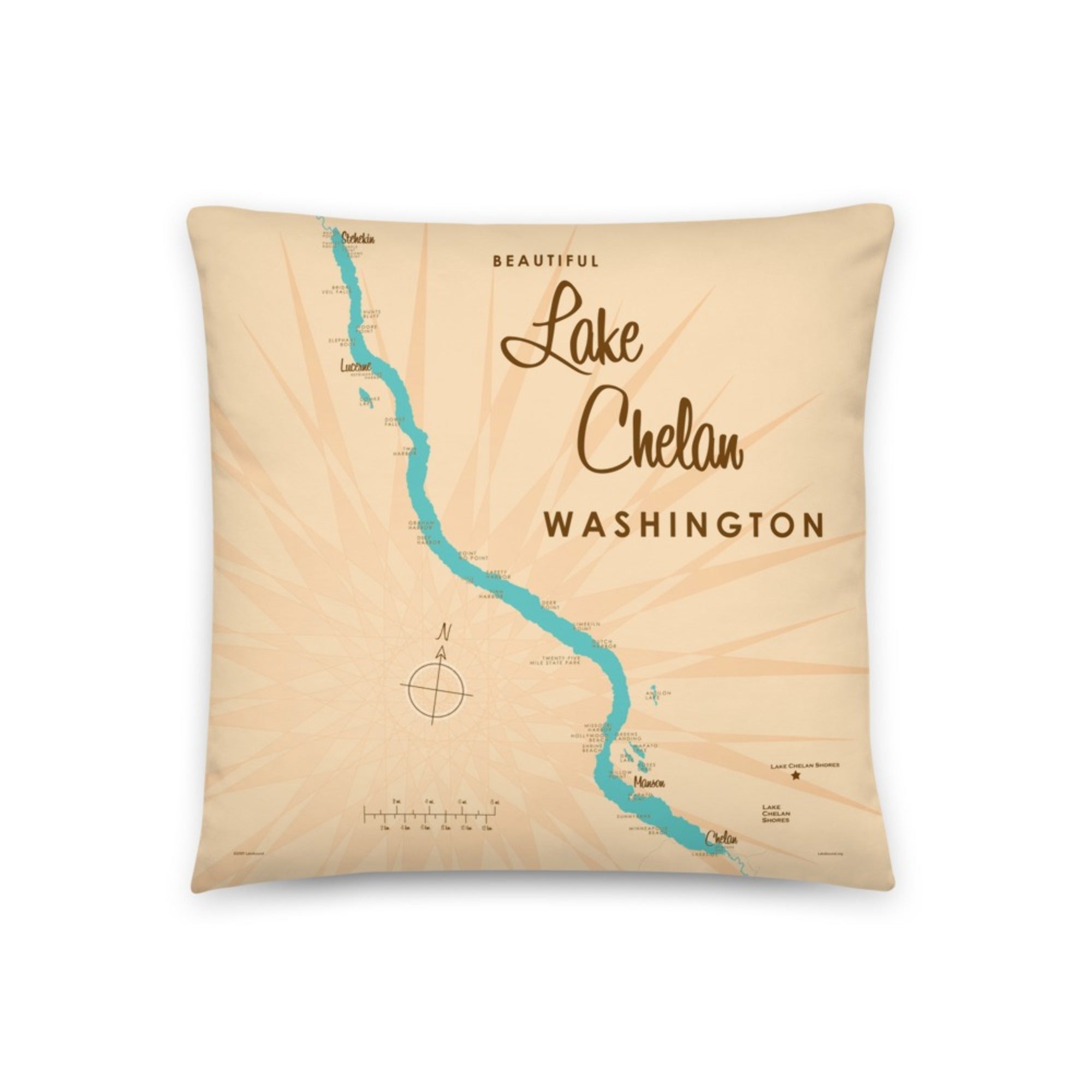 Lake Chelan Washington Pillow