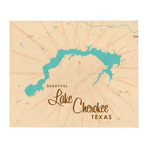 Lake Cherokee Texas Throw Blanket