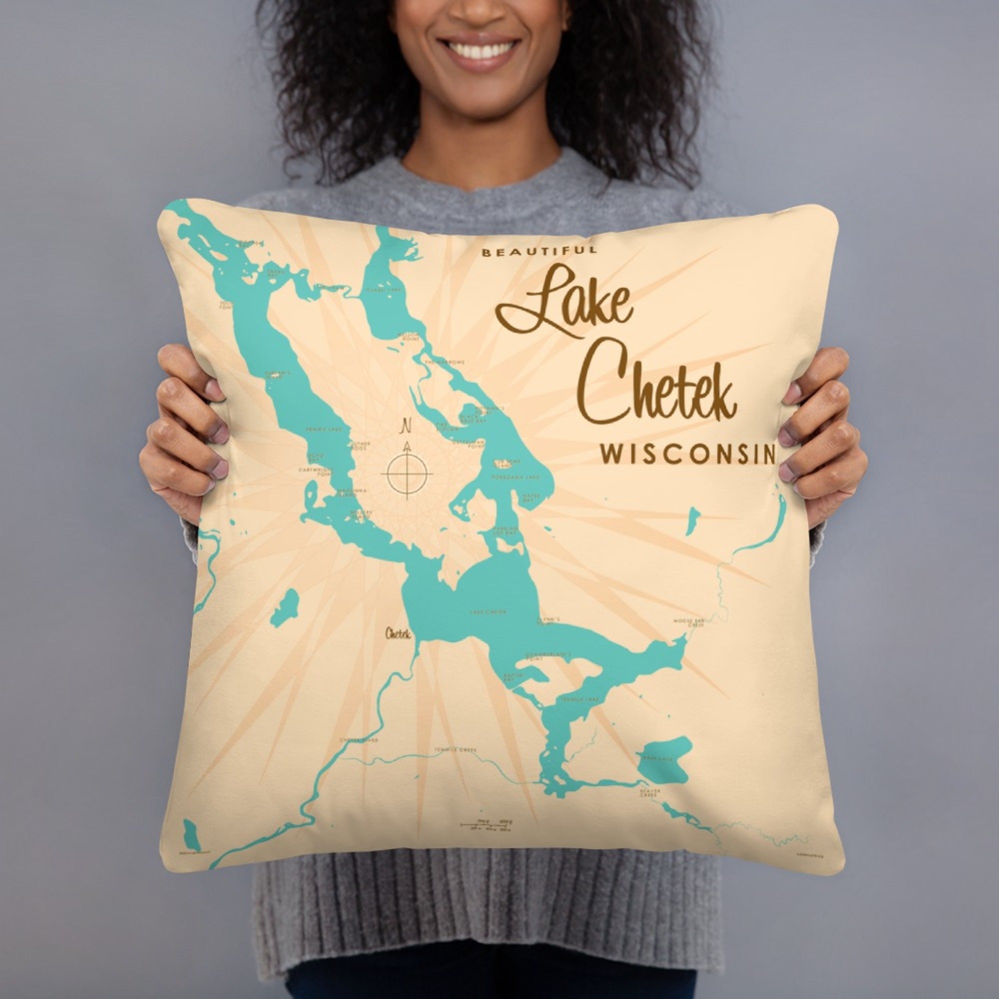 Lake Chetek Wisconsin Pillow