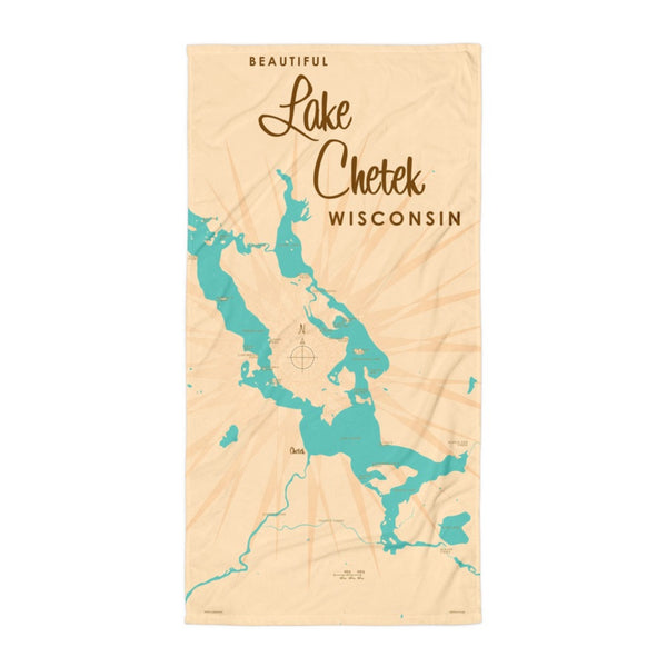 Lake Chetek Wisconsin Beach Towel