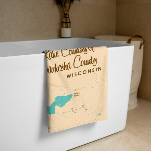 Lake Country of Waukesha County Wisconsin Beach Towel