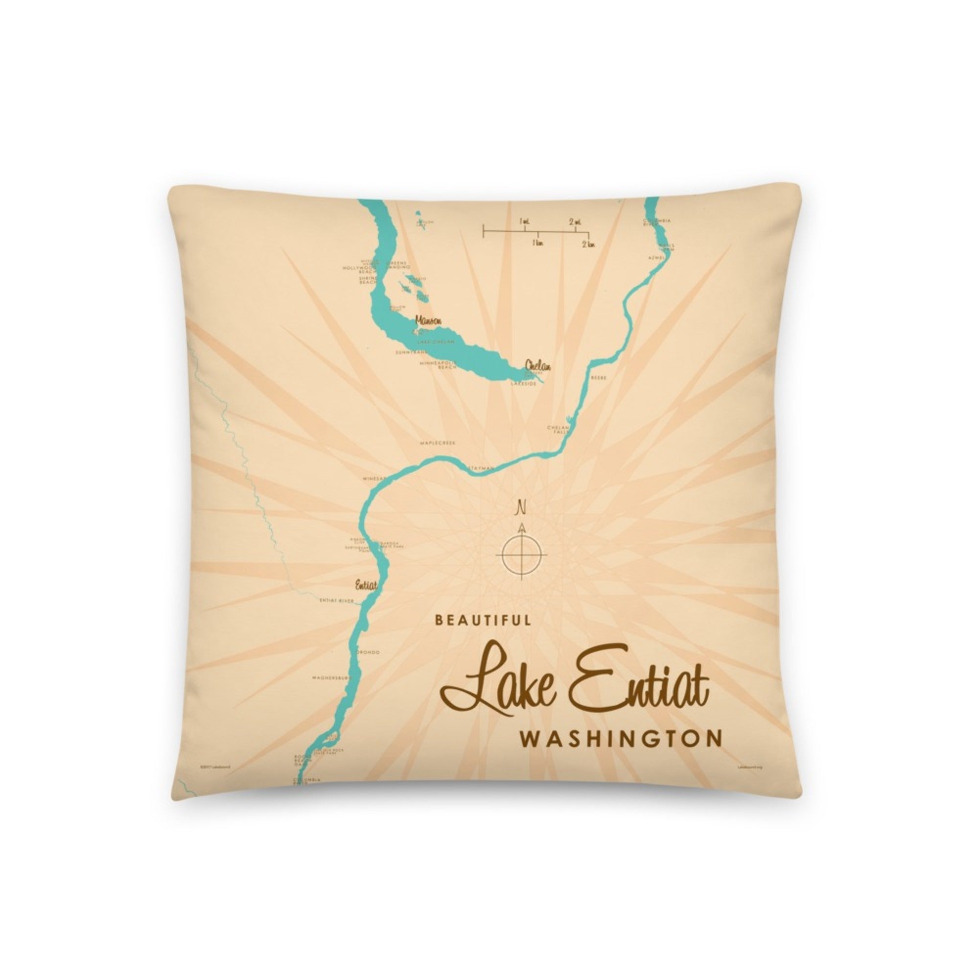 Lake Entiat Washington Pillow
