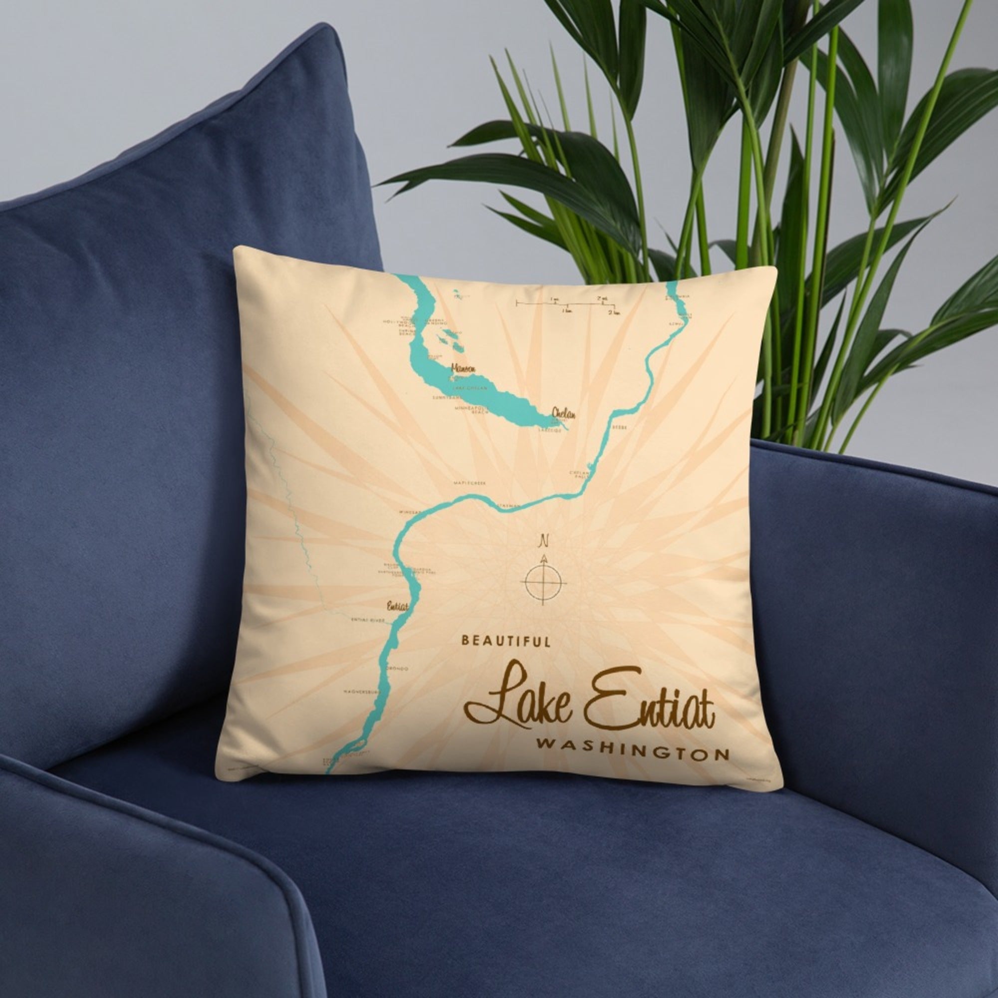 Lake Entiat Washington Pillow