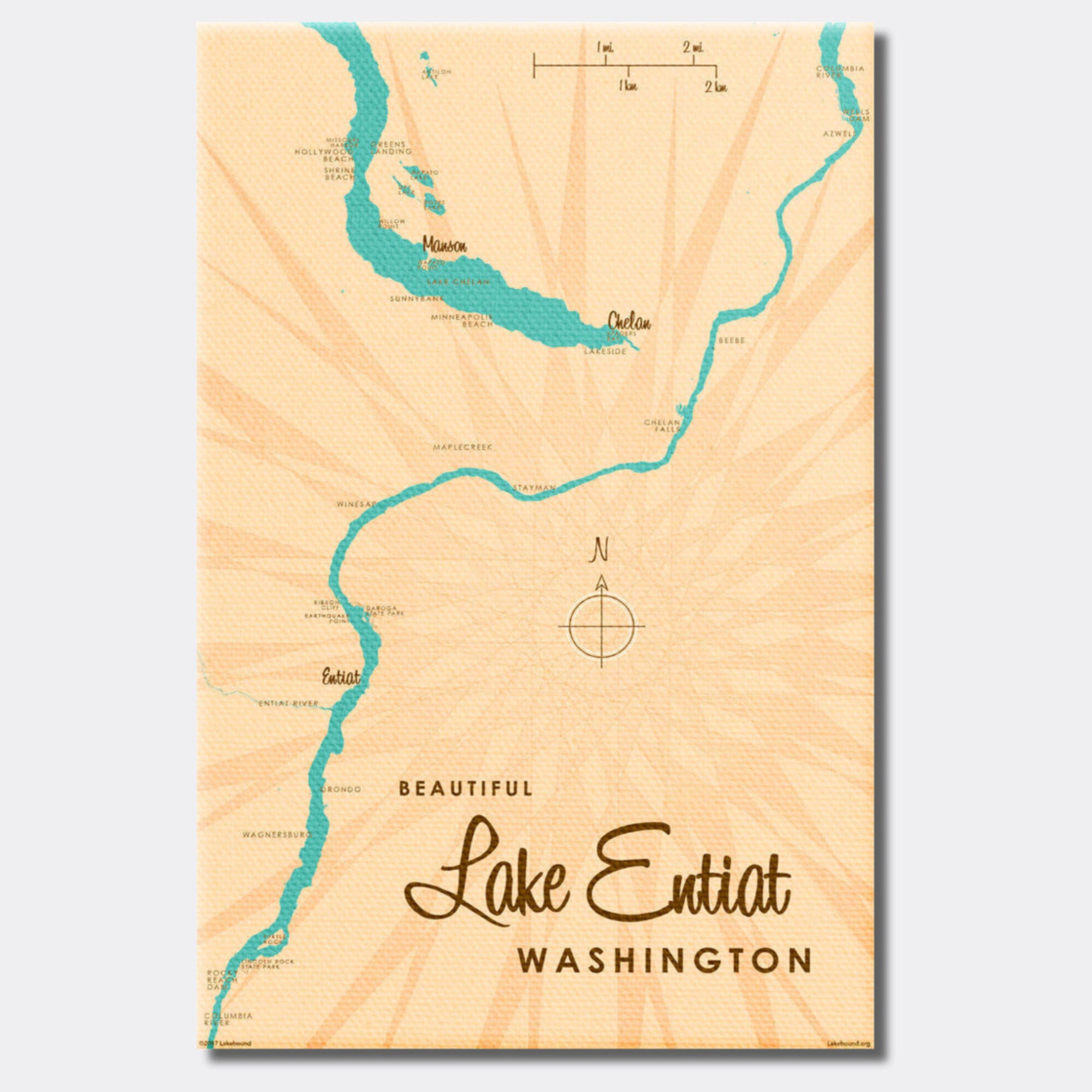 Lake Entiat Washington, Canvas Print
