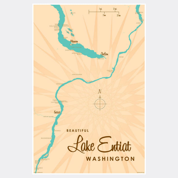Lake Entiat Washington, Paper Print