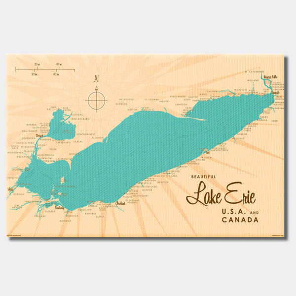 Lake Erie USA Canada, Canvas Print