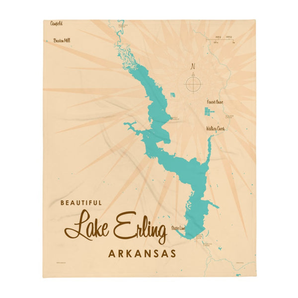 Lake Erling Arkansas Throw Blanket