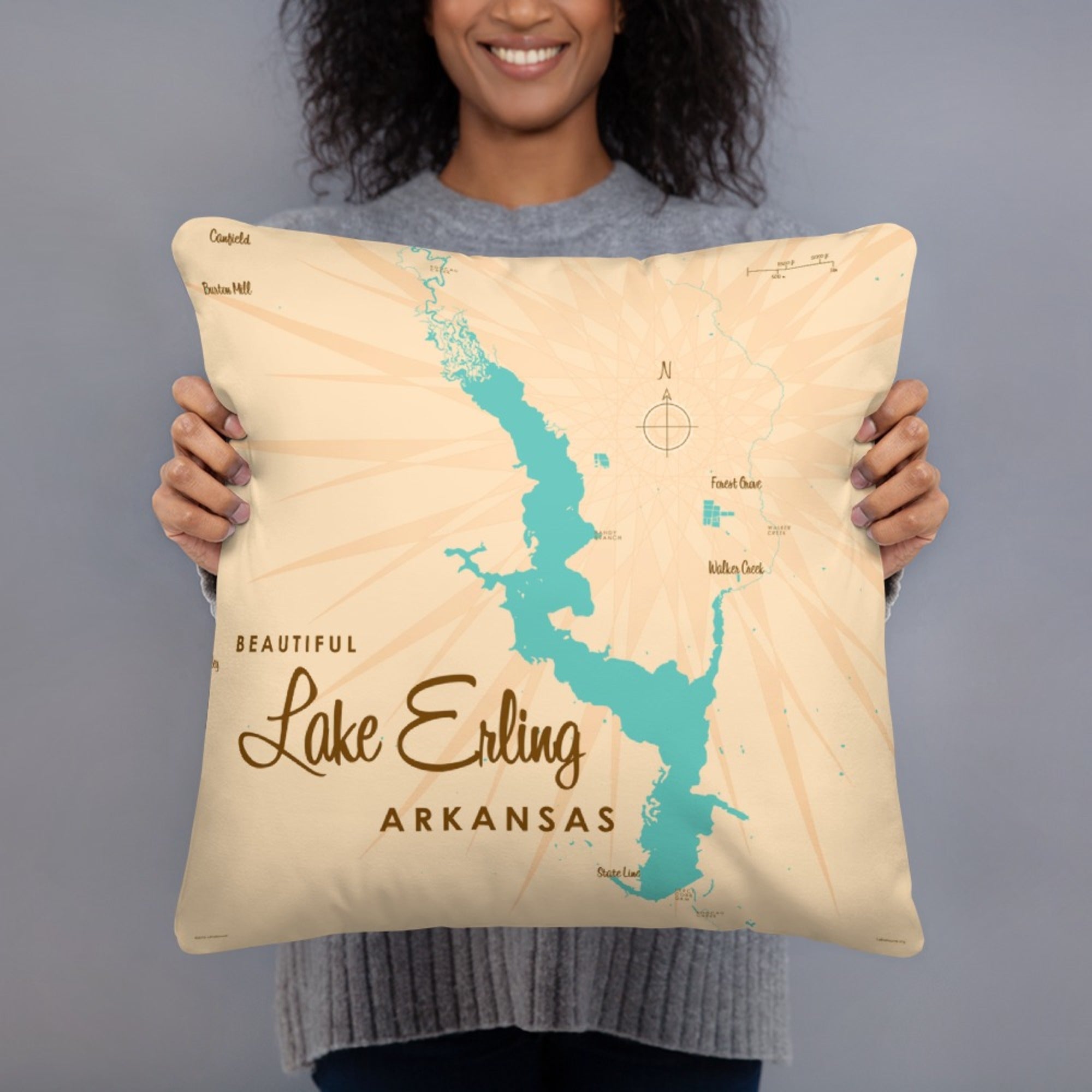 Lake Erling Arkansas Pillow
