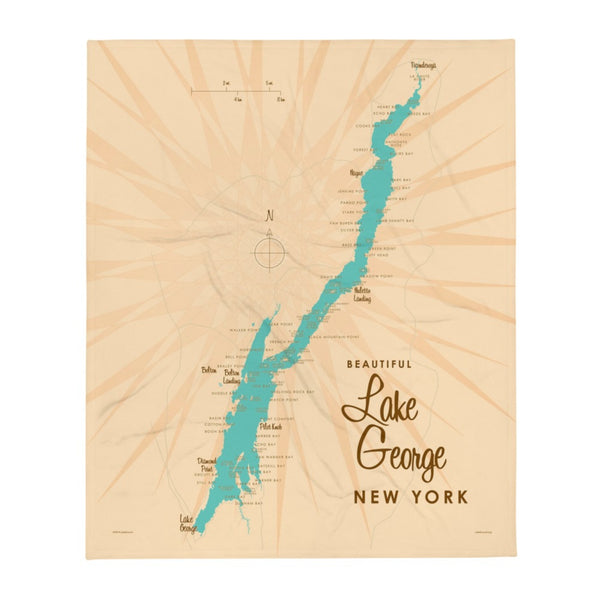 Lake George New York Throw Blanket