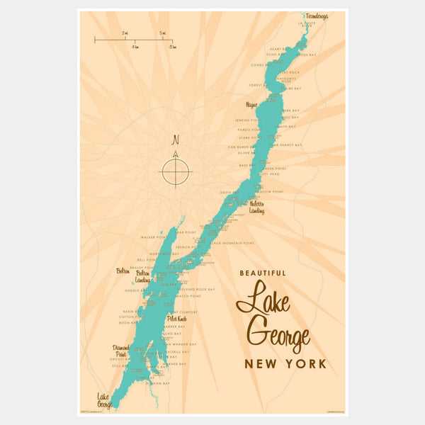 Lake George New York, Paper Print