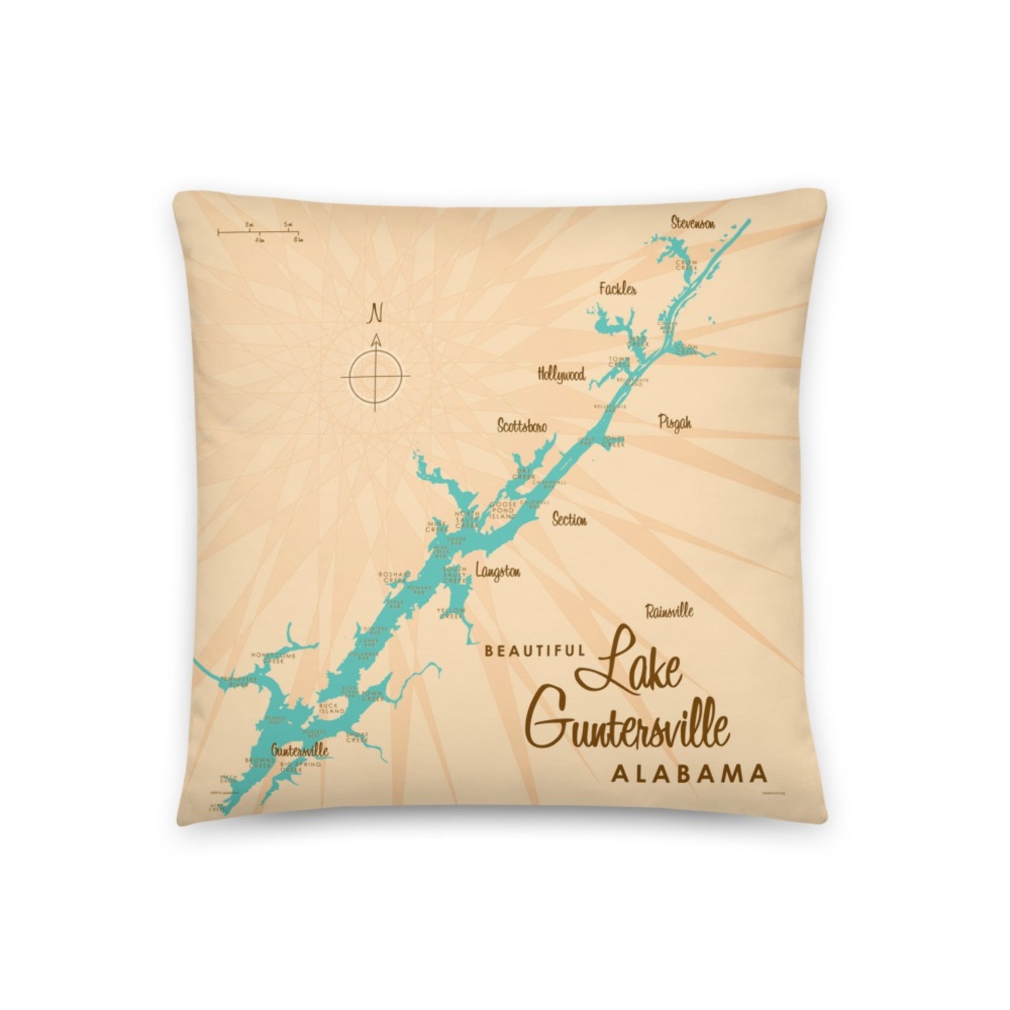 Lake Guntersville Alabama Pillow