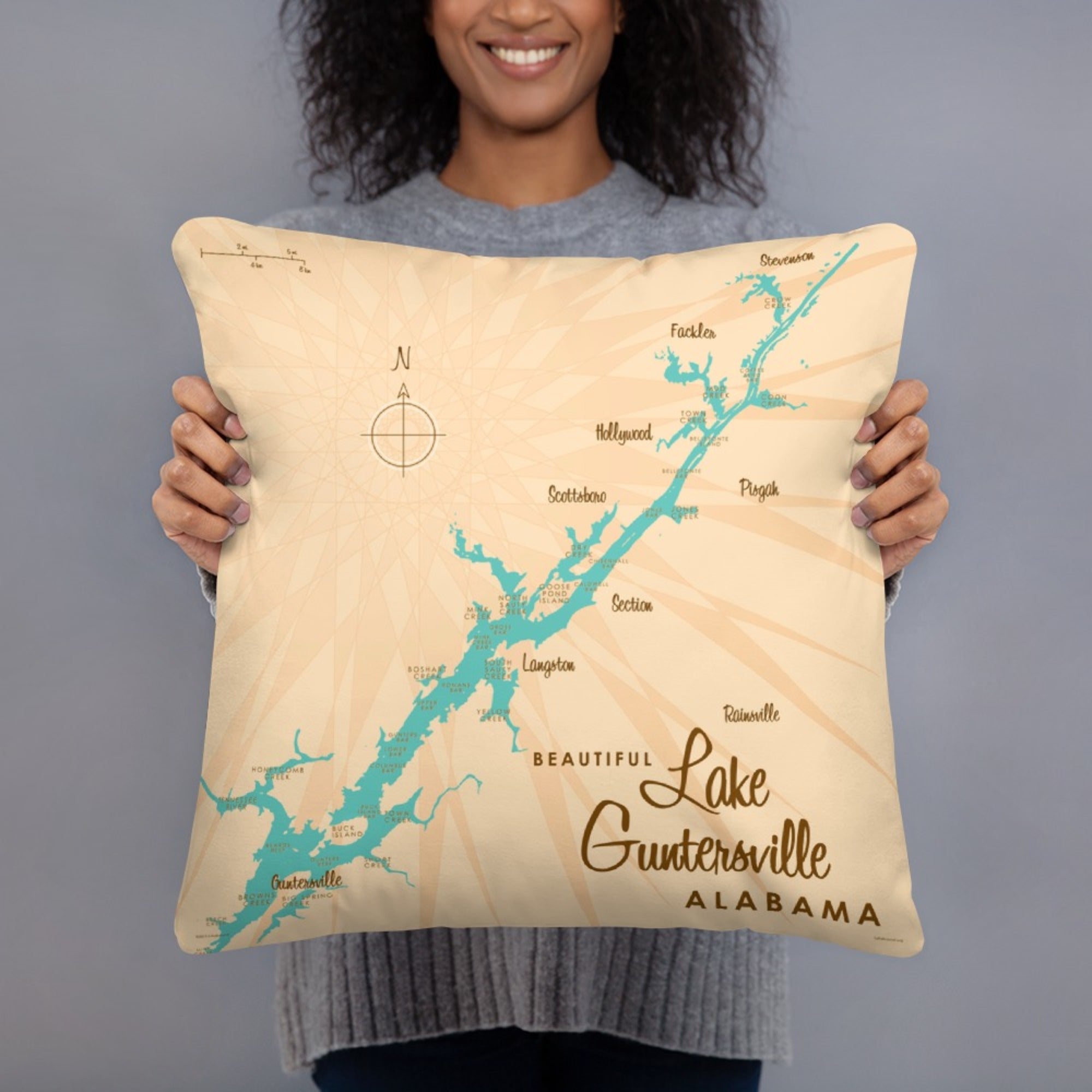 Lake Guntersville Alabama Pillow