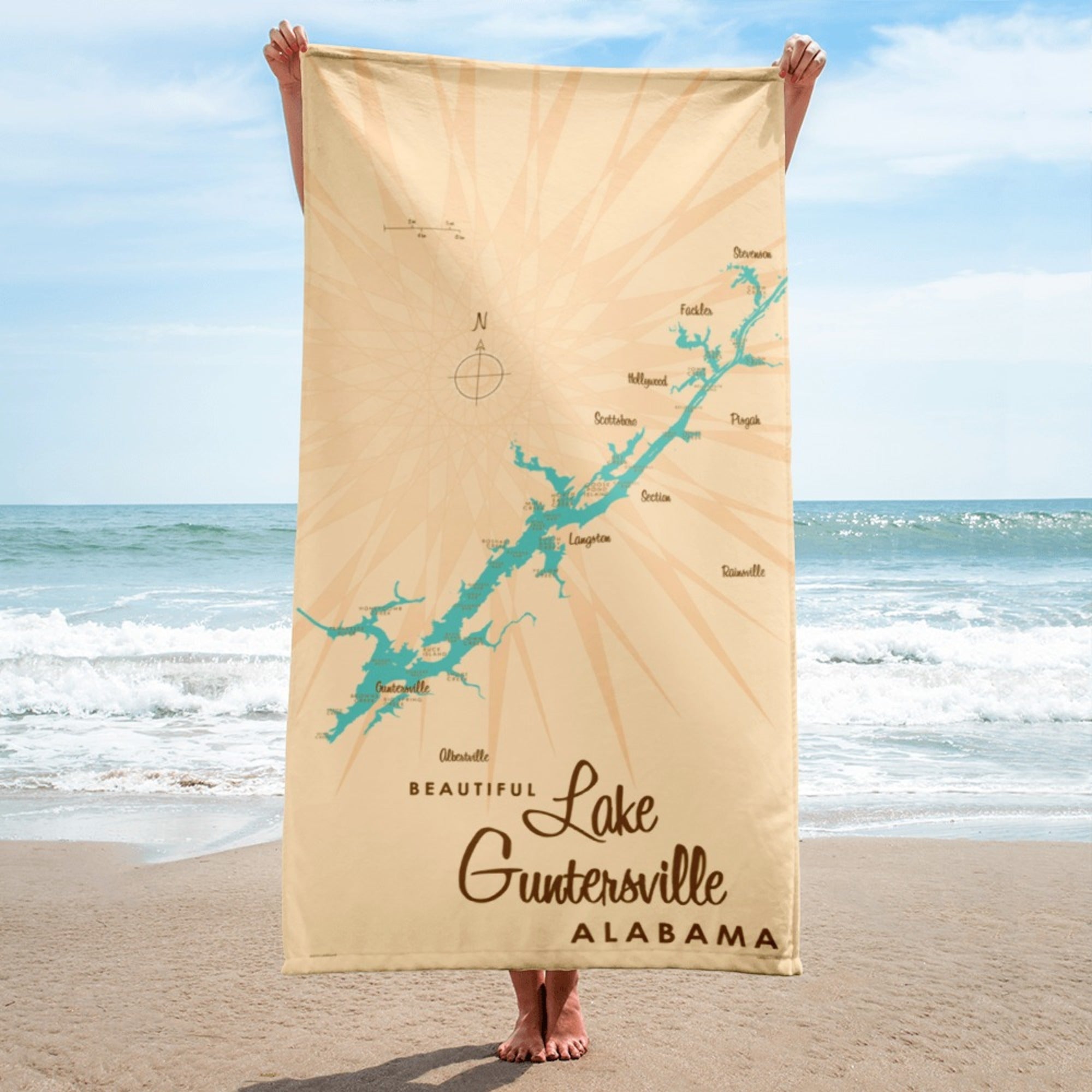 Lake Guntersville Alabama Beach Towel