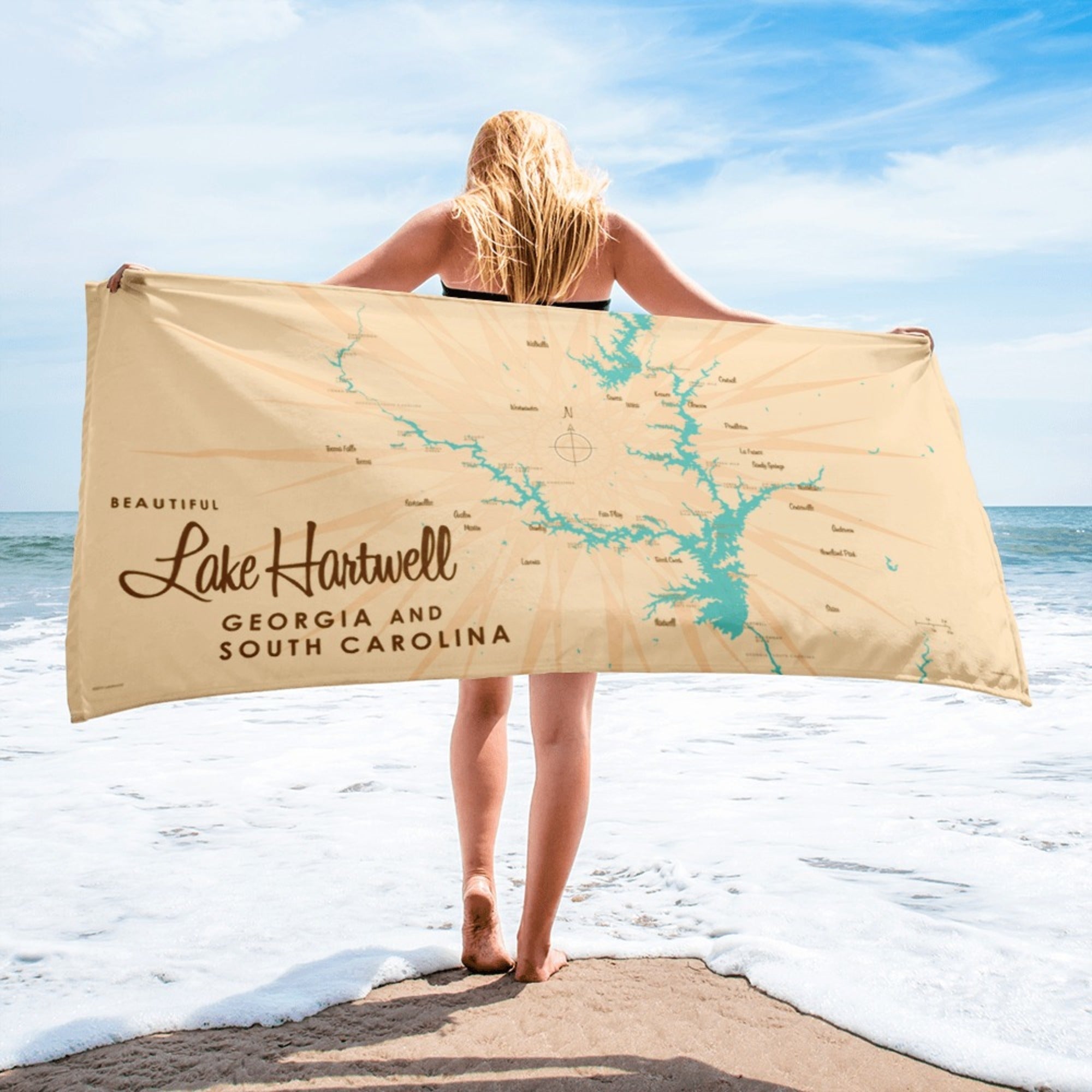 Lake Hartwell Georgia South Carolina Beach Towel