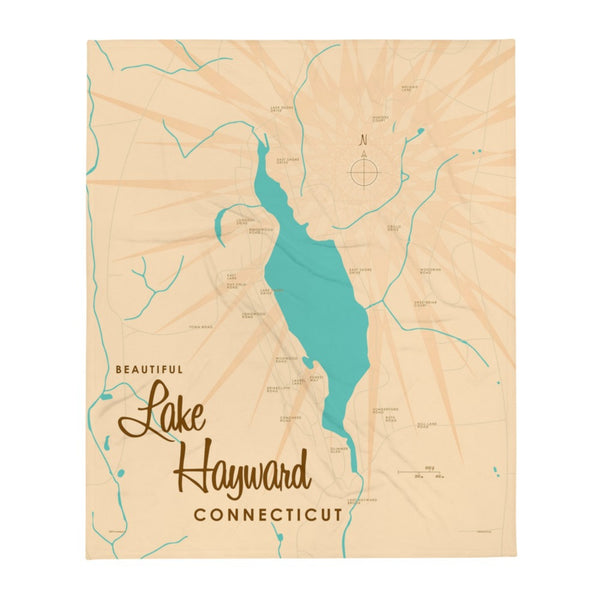 Lake Hayward Connecticut Throw Blanket