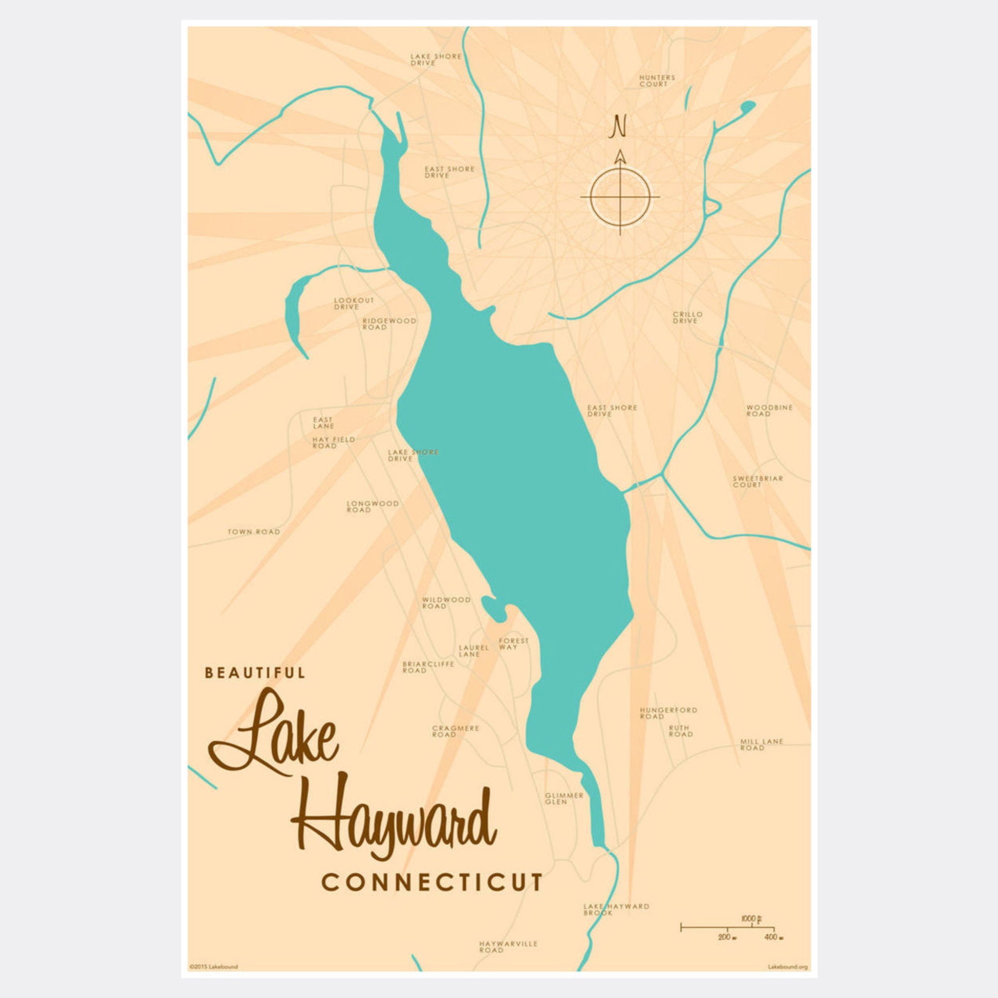 Lake Hayward Connecticut, Paper Print