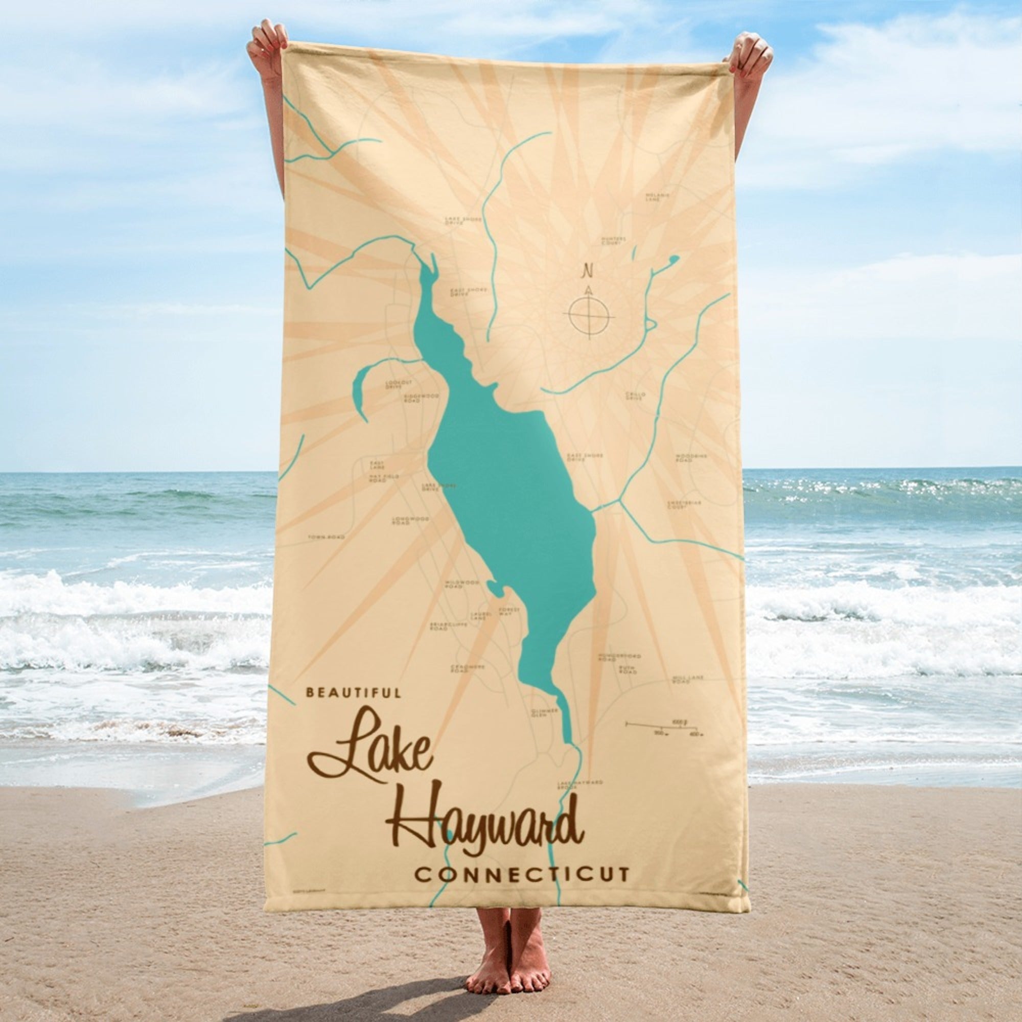 Lake Hayward Connecticut Beach Towel