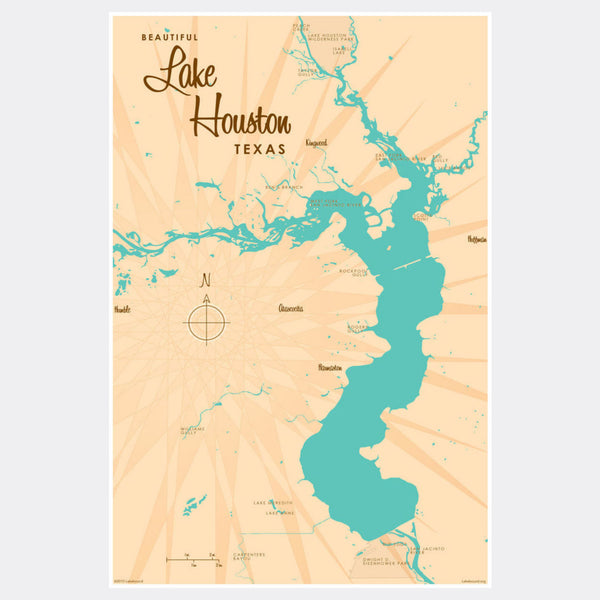 Lake Houston Texas, Paper Print