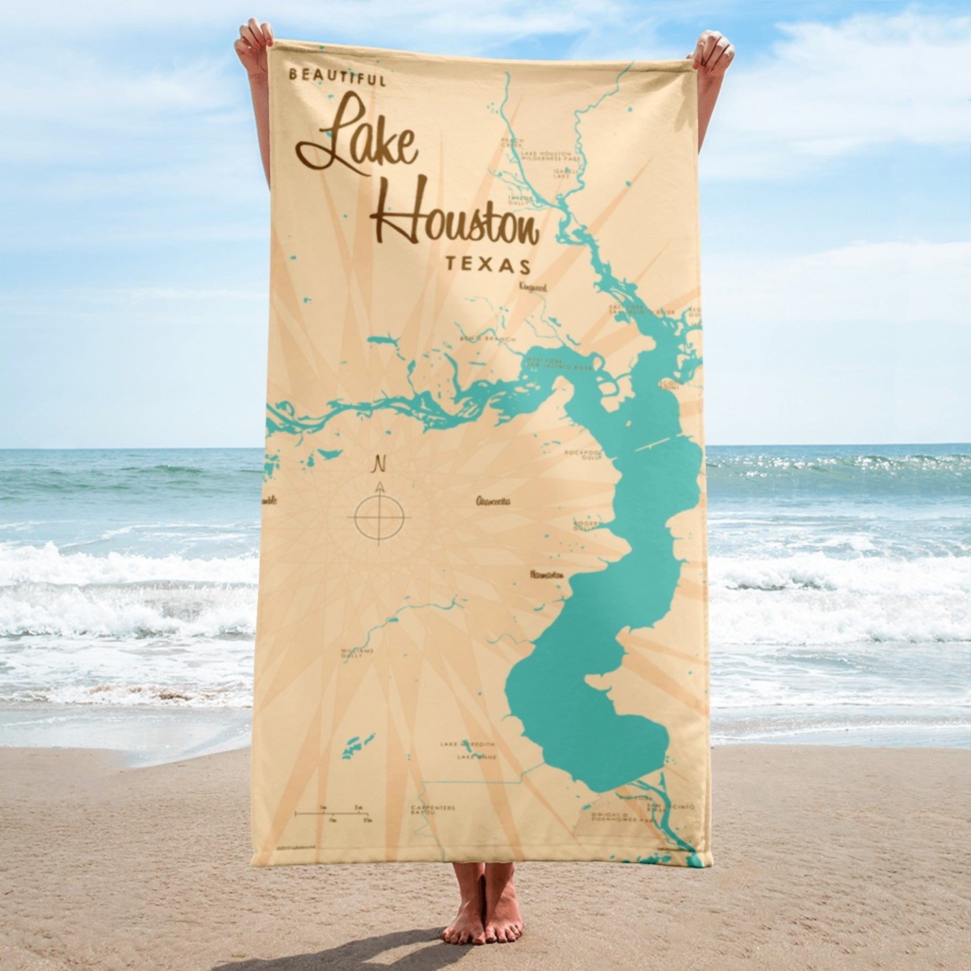 Lake Houston Texas Beach Towel