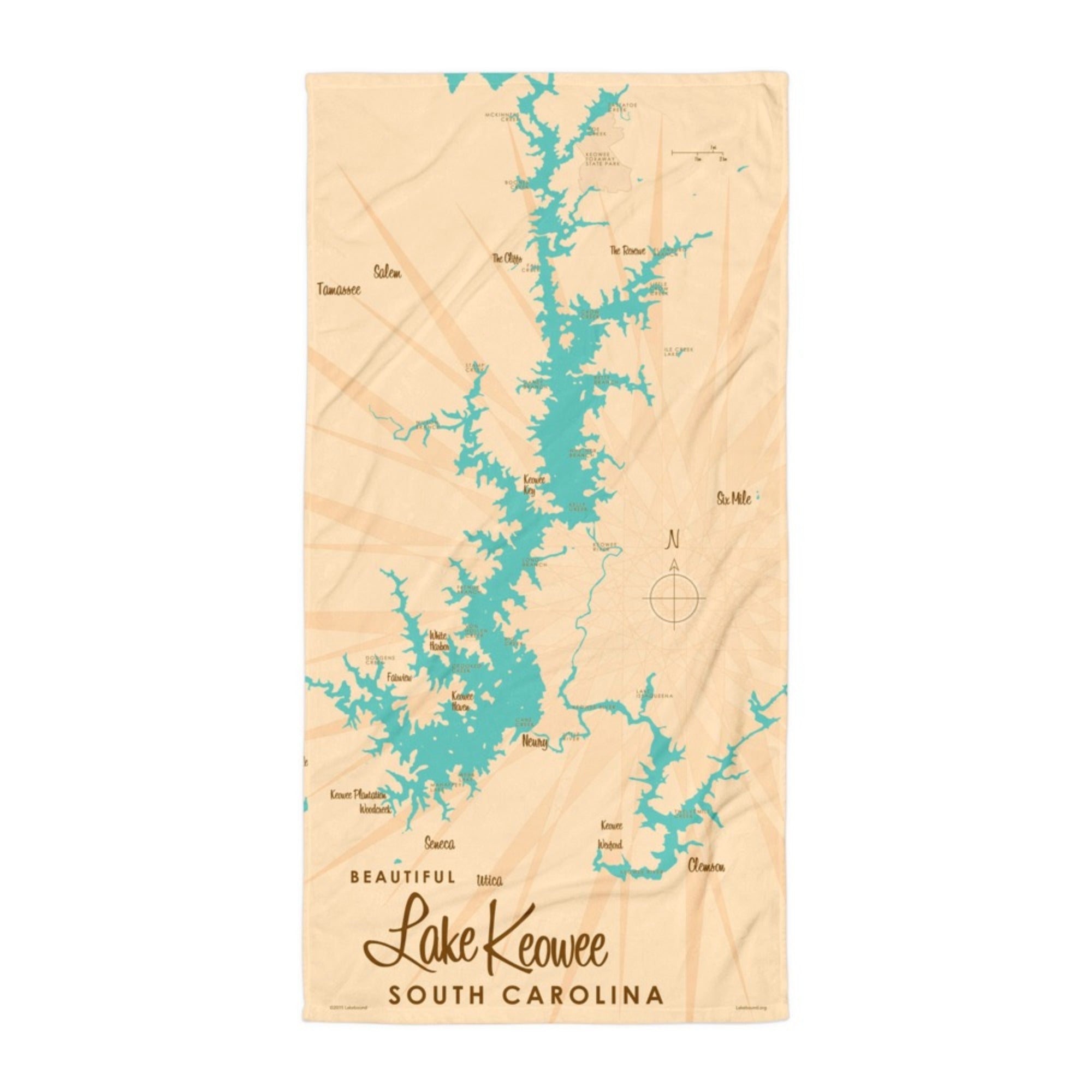 Lake Keowee South Carolina Beach Towel