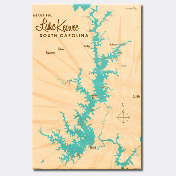 Lake Keowee South Carolina, Canvas Print