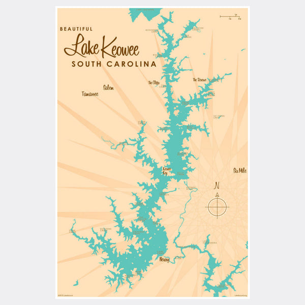 Lake Keowee South Carolina, Paper Print
