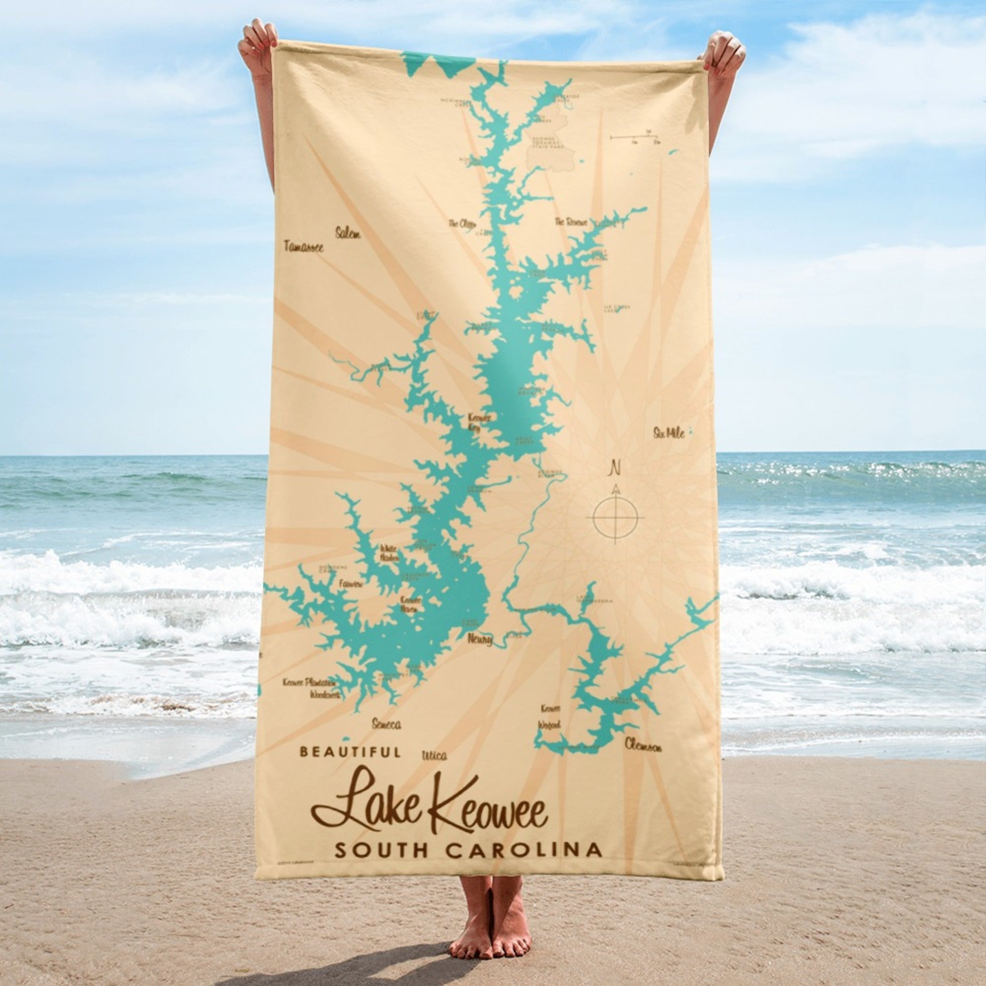 Lake Keowee South Carolina Beach Towel