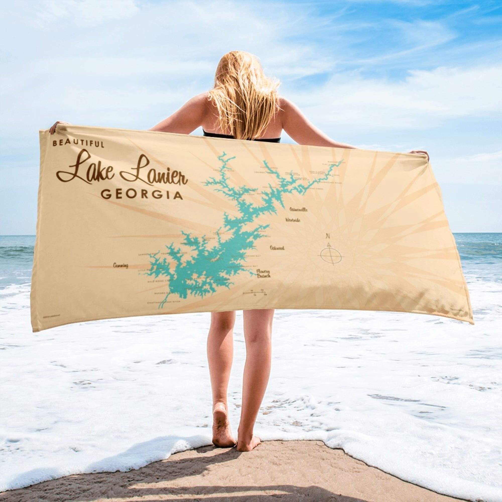 Lake Lanier Georgia Beach Towel