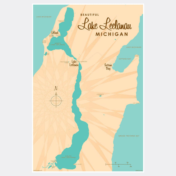 Lake Leelanau Michigan, Paper Print