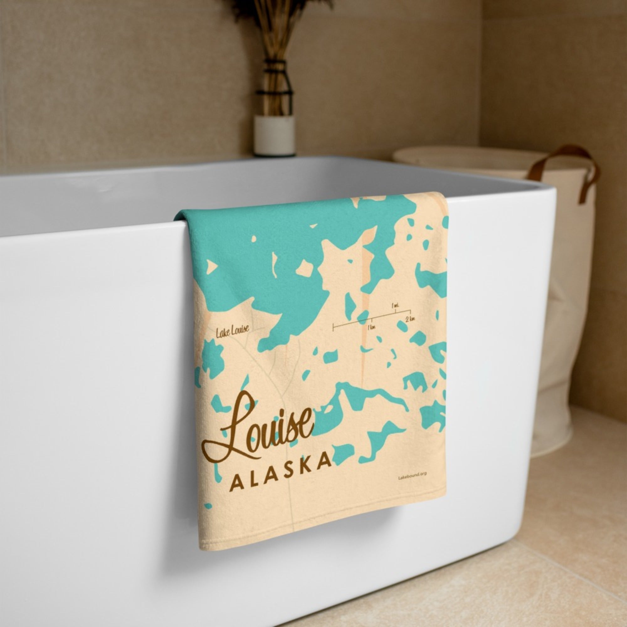 Lake Louise Alaska Beach Towel