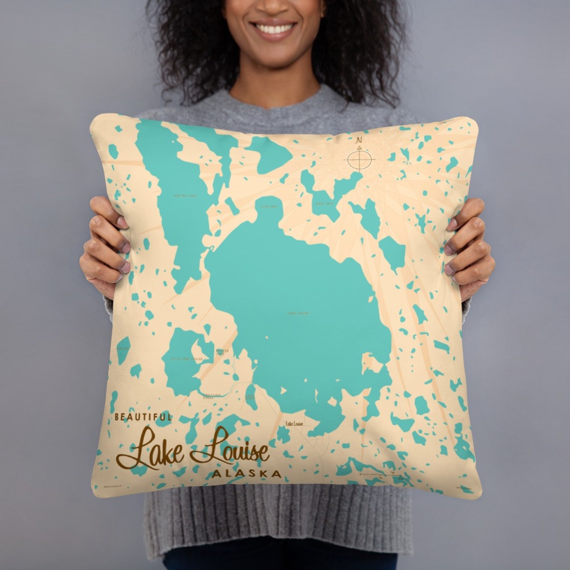 Lake Louise Alaska Pillow