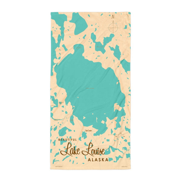 Lake Louise Alaska Beach Towel