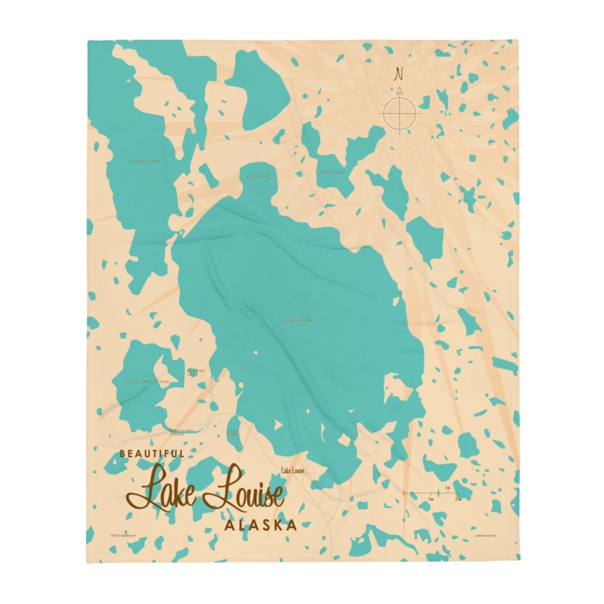 Lake Louise Alaska Throw Blanket