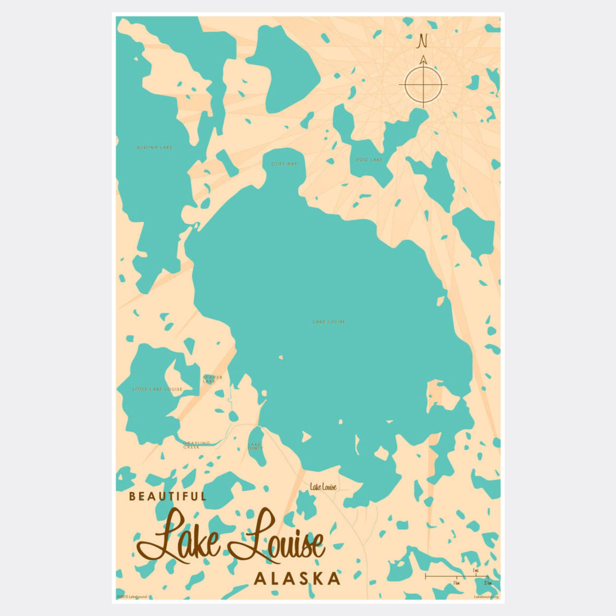 Lake Louise Alaska, Paper Print