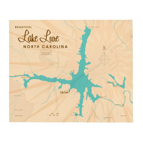 Lake Lure North Carolina Throw Blanket