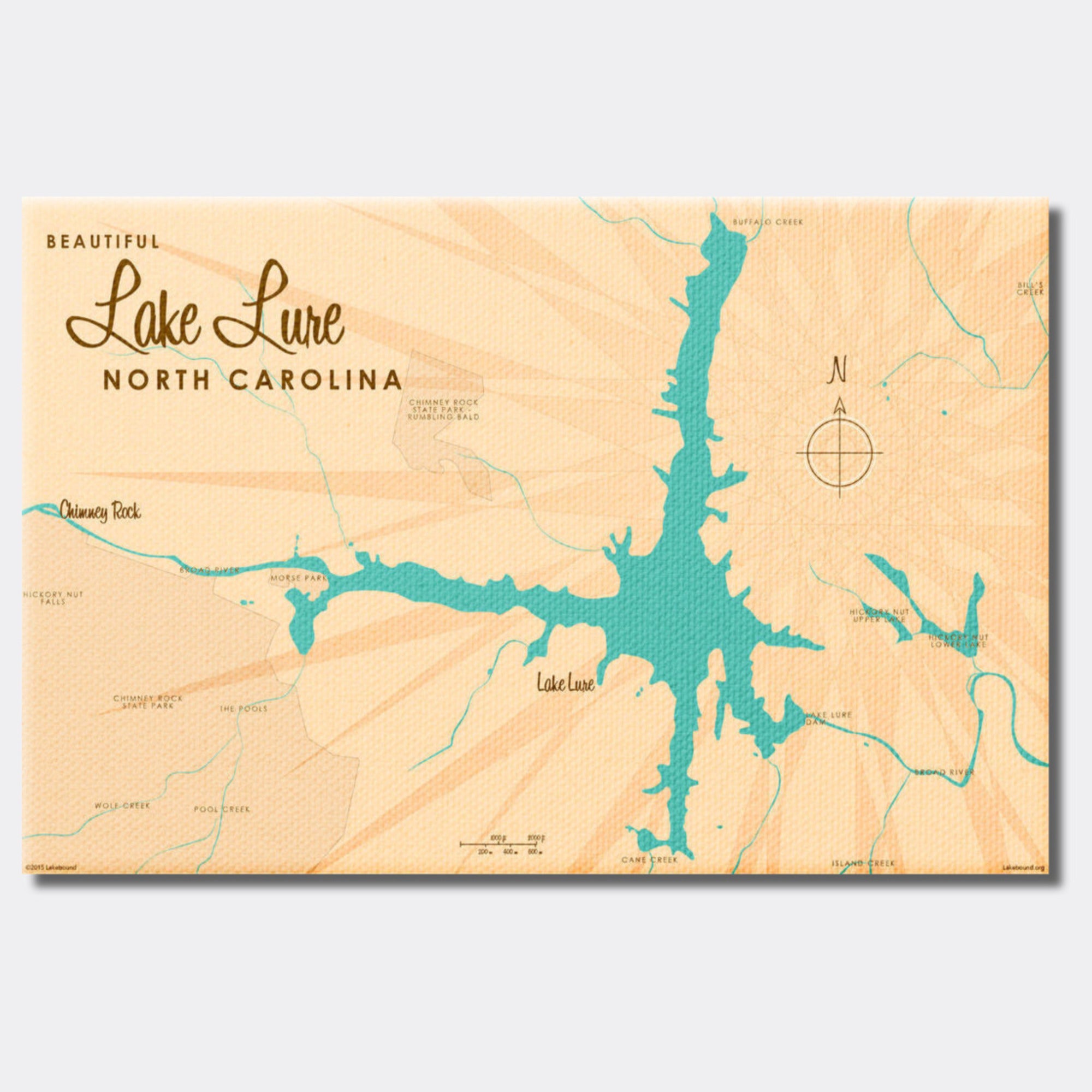 Lake Lure North Carolina, Canvas Print