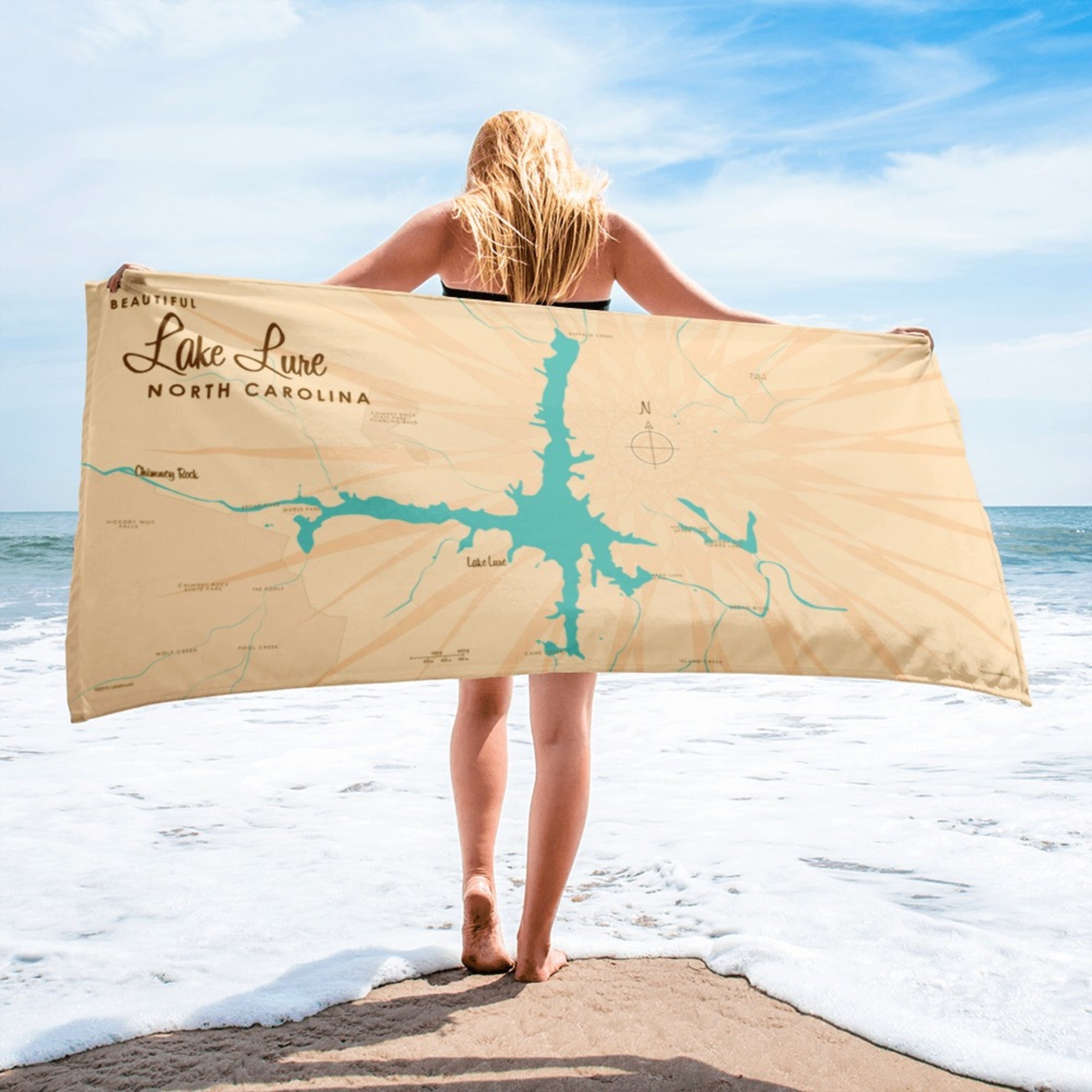 Lake Lure North Carolina Beach Towel