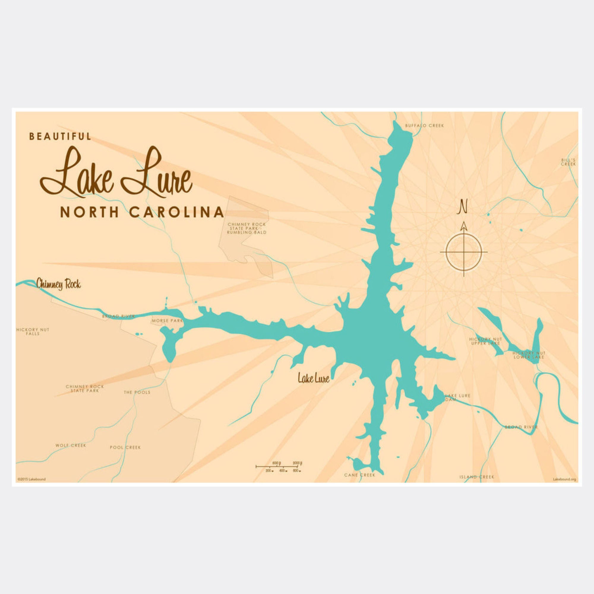 Lake Lure North Carolina, Paper Print