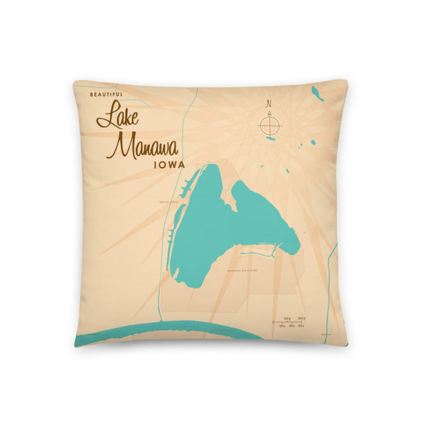 Lake Manawa Iowa Pillow