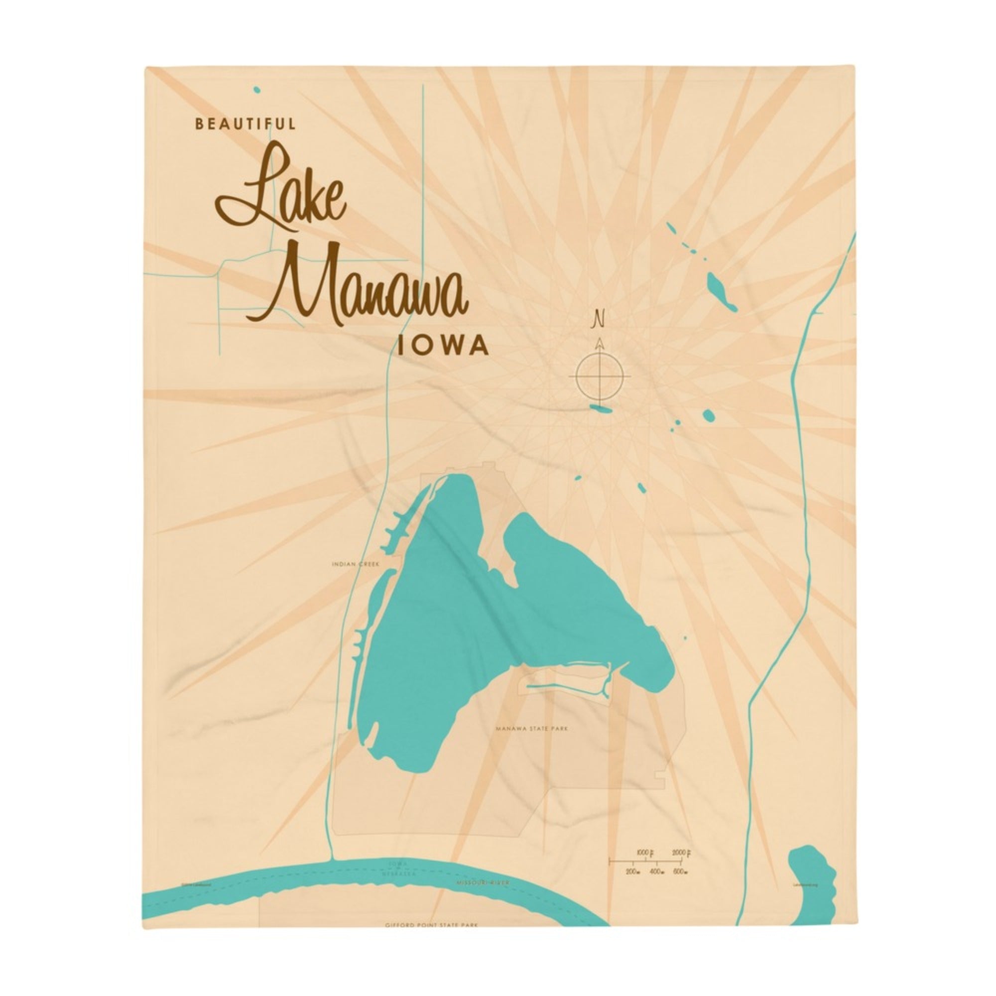 Lake Manawa Iowa Throw Blanket