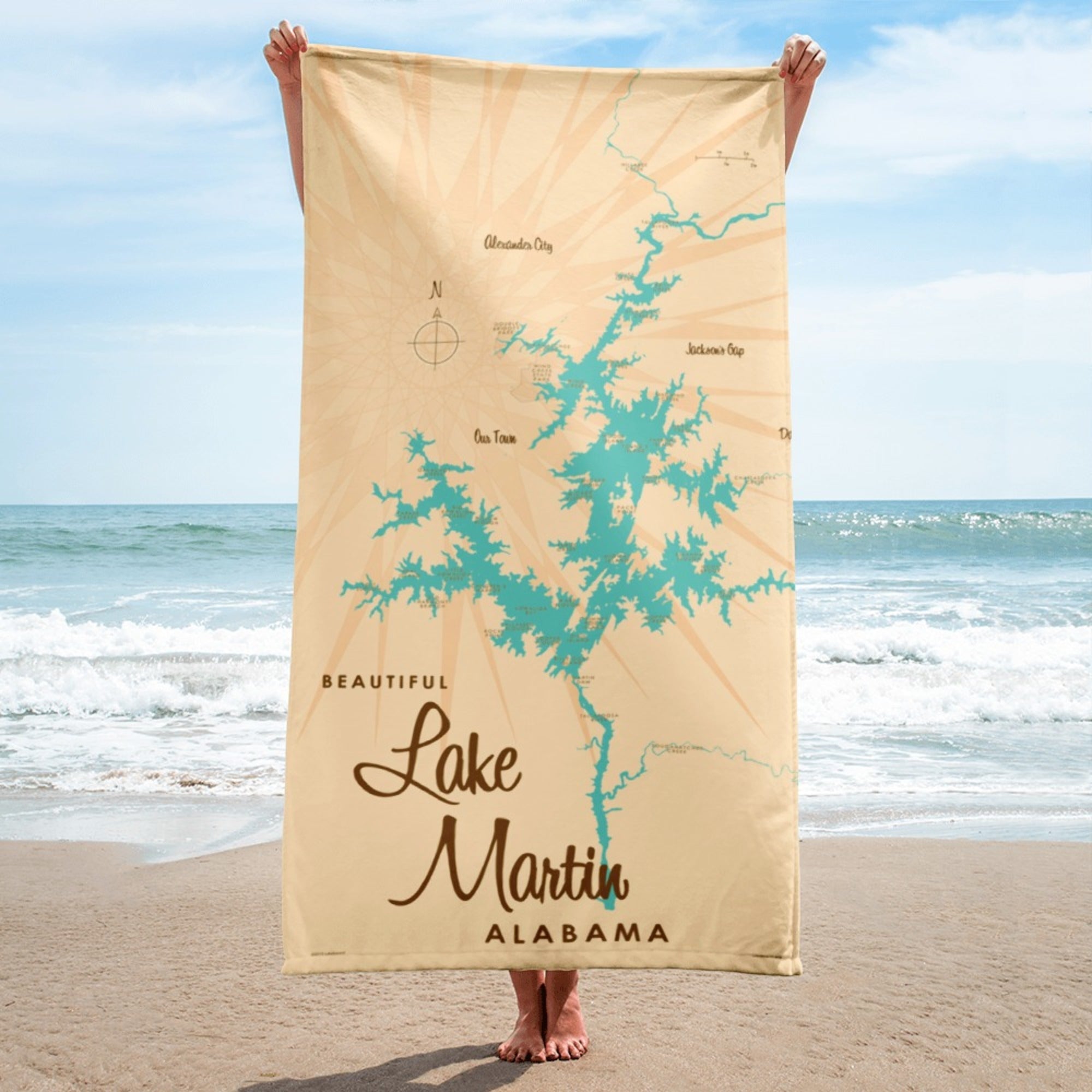 Lake Martin Alabama Beach Towel