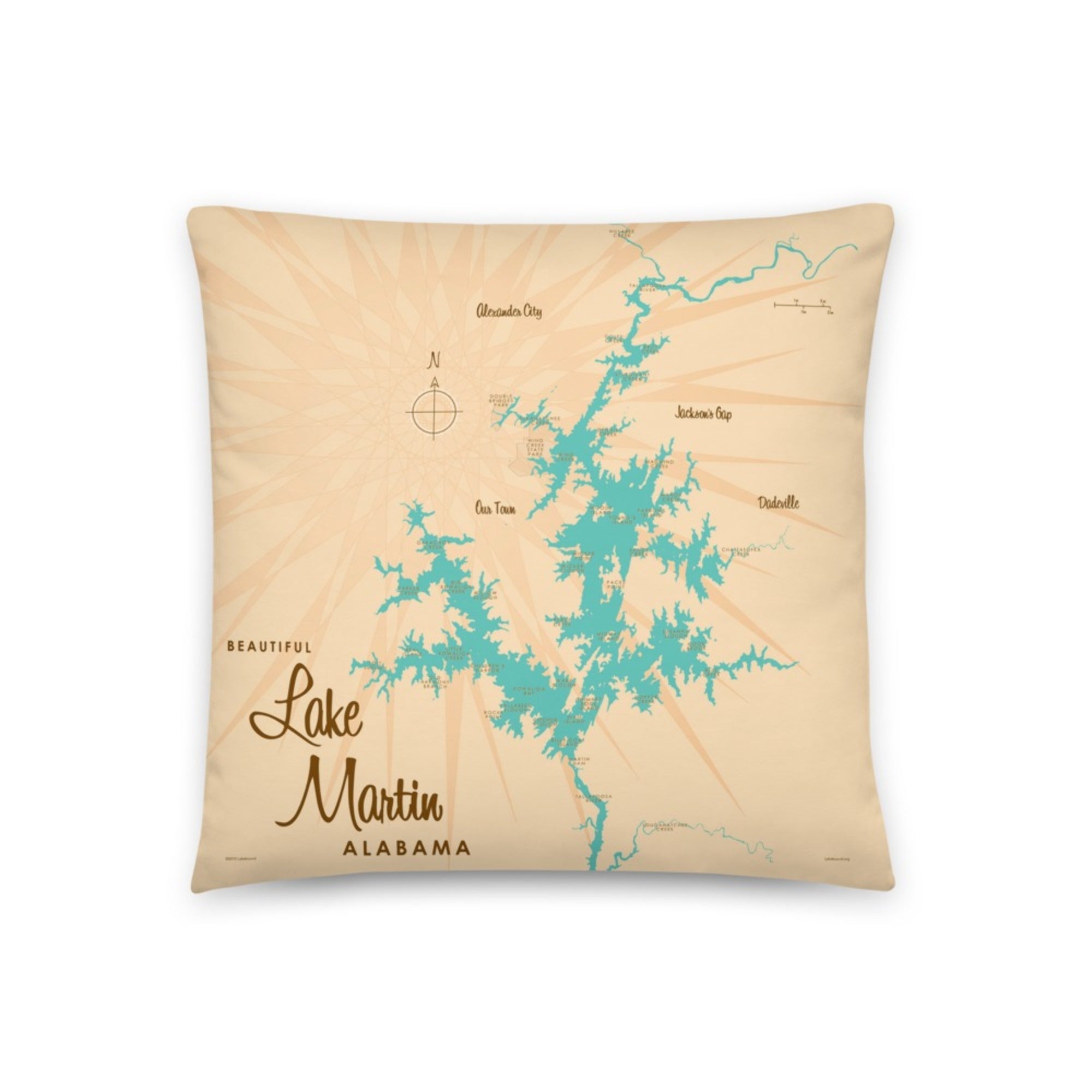 Lake Martin Alabama Pillow