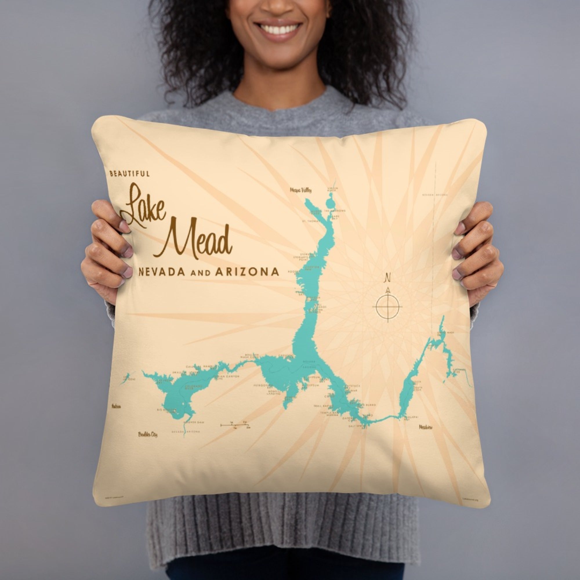 Lake Mead Arizona Nevada Pillow